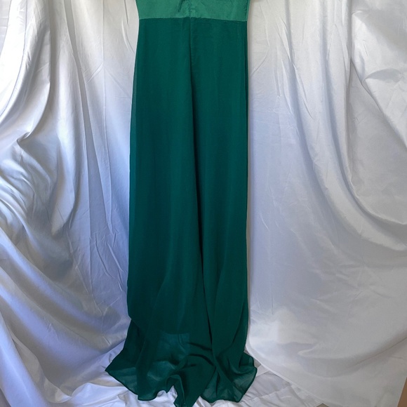 Ever PrettyLong Chiffon Empire Waist Bridesmaid Dress W/Short Flutter sleeve Sz6 - Picture 5 of 14